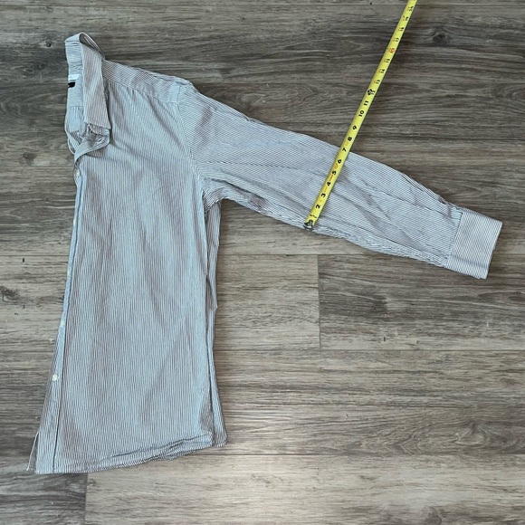 Men's Striped Shirt -  Black and White - Picture 8 of 8